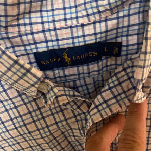 Ralph Lauren Short Sleeve Button Down Mens Large - Picture 3 of 4